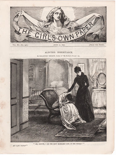 Original antique engraving from The Girl's Own Paper 1888-1890